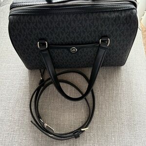 Michael Kors Black Monogram Satchel Bag
